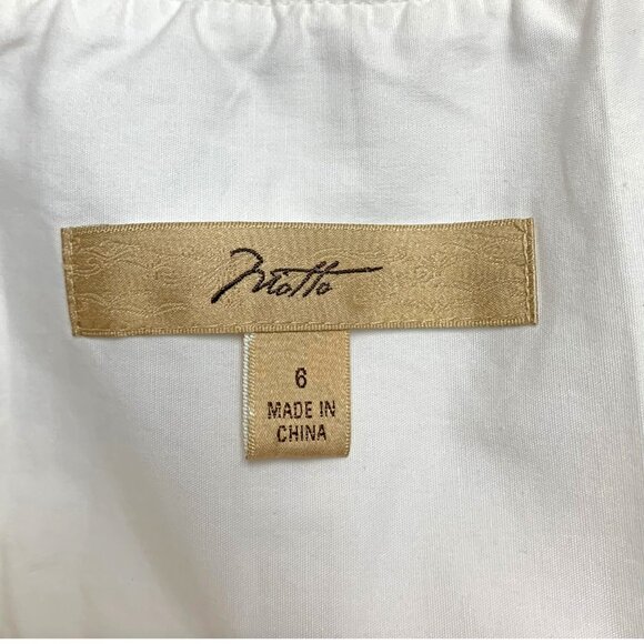 MOTTO White with Red Embroidery‎ Pleated Fully Lined A Line Skirt - Picture 3 of 10